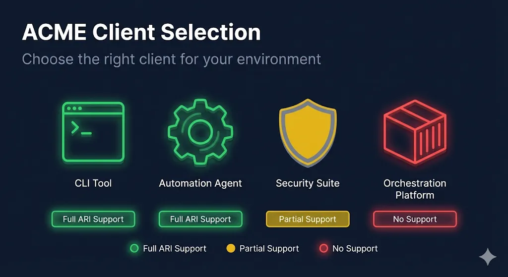 ACME Client Selection Checklist