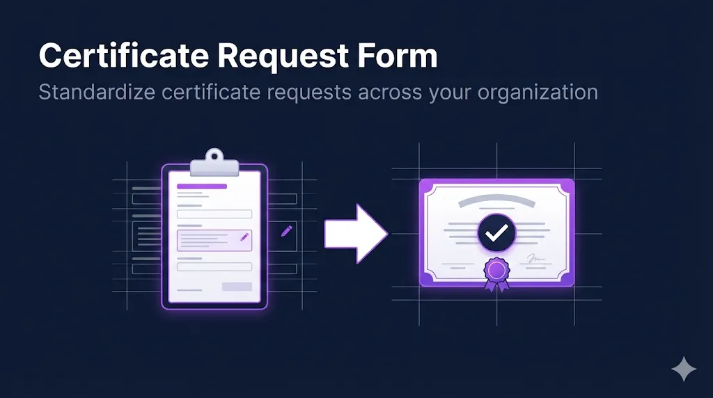 Certificate Request Form: Enterprise PKI Fields