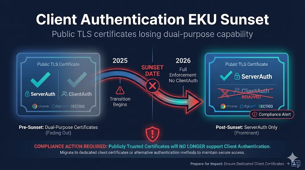 Client Authentication EKU Sunset