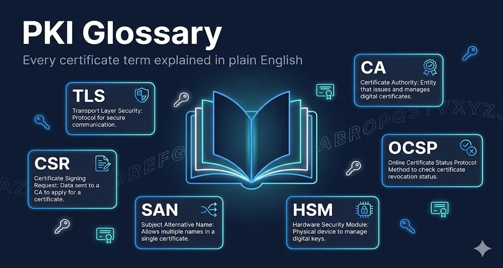 PKI Glossary - Every certificate term explained in plain English