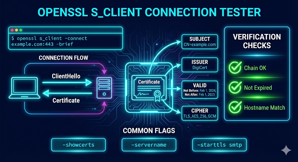 openssl s_client: TLS Testing Cheat Sheet + Fixes (2026)