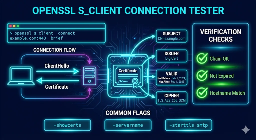 OpenSSL s_client Guide: Worked Examples With Real Terminal Output