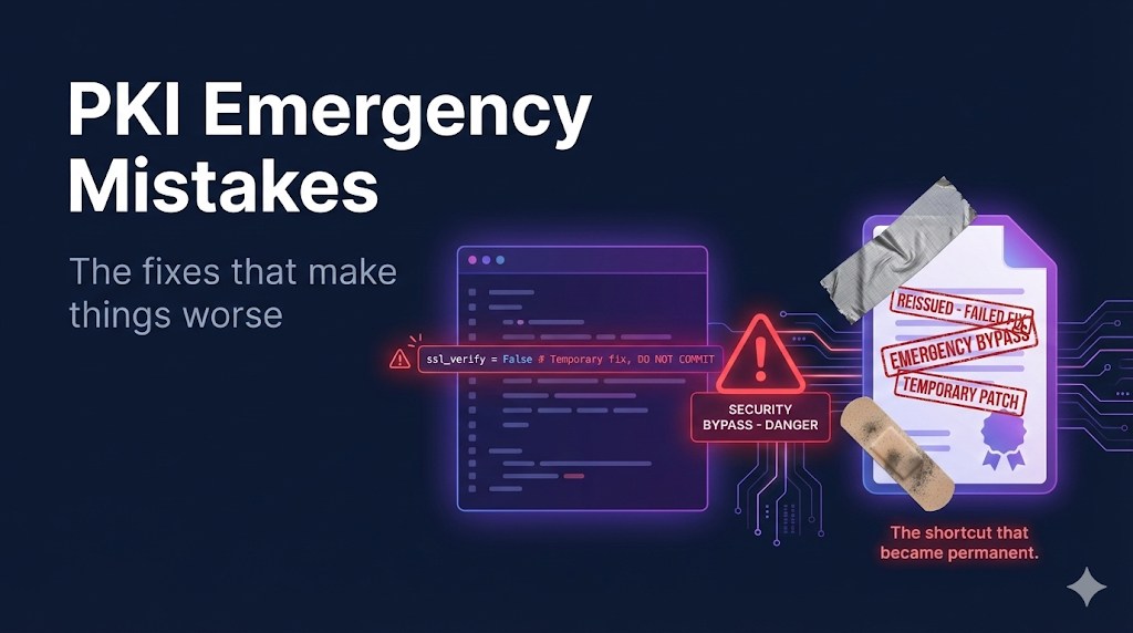 PKI Emergency Mistakes - The fixes that make things worse