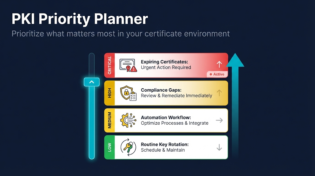 PKI Priority Planner — Prioritize what matters most in your certificate environment